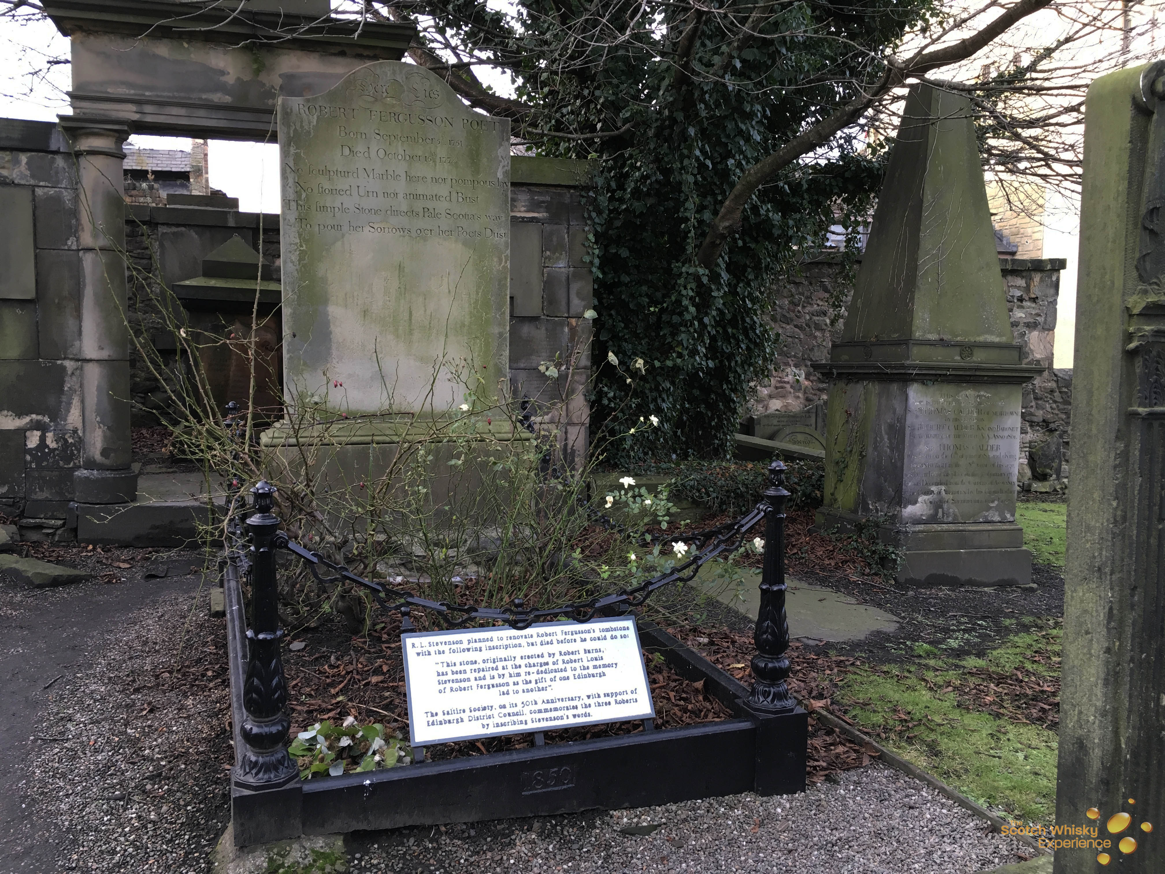 Robert Fergusson’s gravestone, with memoral epitaph by Robert Louis Stevenson – The Scotch ...